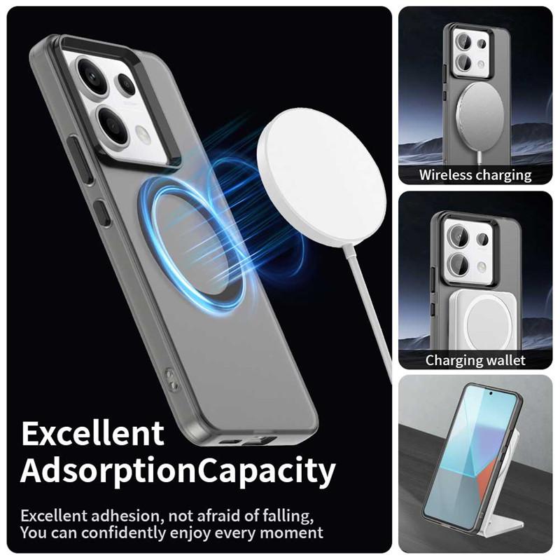 For Xiaomi Redmi Note 13 Pro 5G Case Magsafe Wireless Charging Cover Xiaomi Redmi Note 13 Pro Plus Matte TPU Phone Back Bumper
