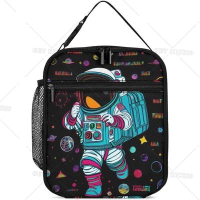 Psychedelischer Weltraum Astronaut Weltraumkunst Lunchbox für FrauenMänner/Outdoor/Arbeit Schnelle und einfache Lunch-Tragetasche Organisation
