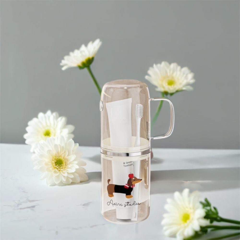 Plastic Brushing Cup Dustproof Mouthwash Cup Portable Tooth Cup  Bathroom