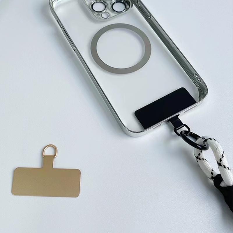 1/3/4pcs Universal Metal Phone Lanyard Gasket Patch Durable Ultra Thin Mobile Phone Sling Rope Card Clip Strap Hang Cord Tab