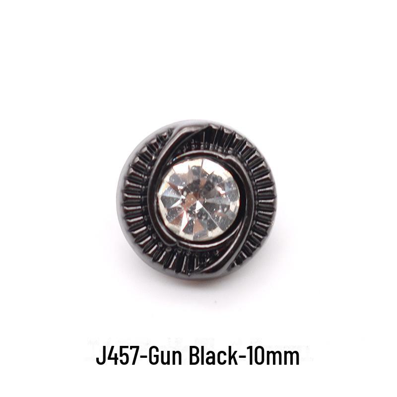 Hochwertiges Metall und goldfarbene Glas-Diamantknöpfe: Premium Hemd-, Kragen- und Woll-Cardigan-Knöpfe