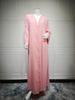 MQ229 Middle East Chiffon Solid Color Abaya & Cardigan Womenswear
