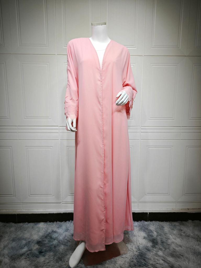 MQ229 Middle East Chiffon Solid Color Abaya & Cardigan Womenswear