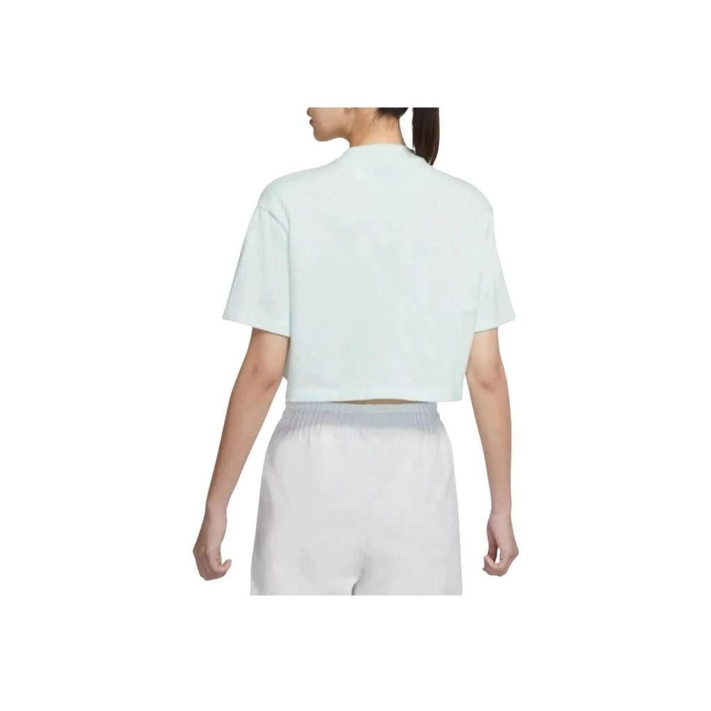 Nike Womens Contrast Color Brand Logo Print Solid Short Sleeve T-Shirt Women Tops Light-Green CJ3758-394