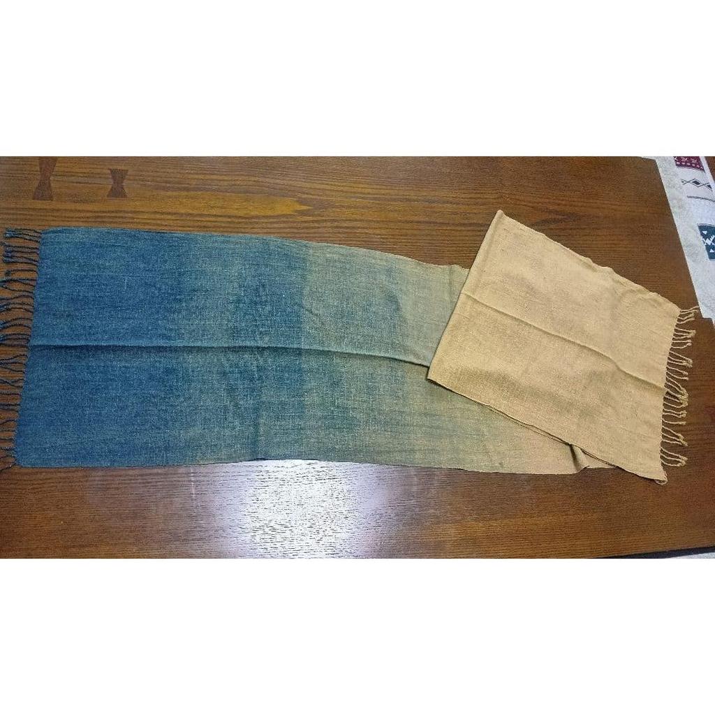 Used Stole, indigo dyeing, plant dyeing