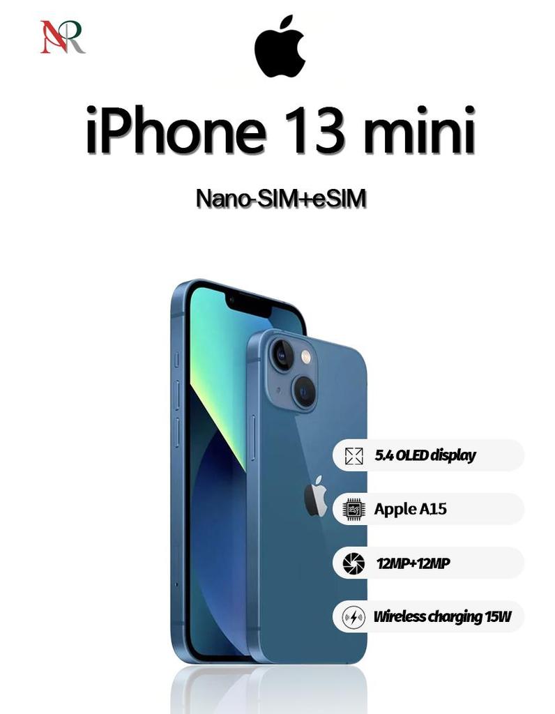 Apple IPhone 13 mini wersja amerykańska smartfon język globalny, pojedyncza karta SIM + eSIM telefon odnowiony