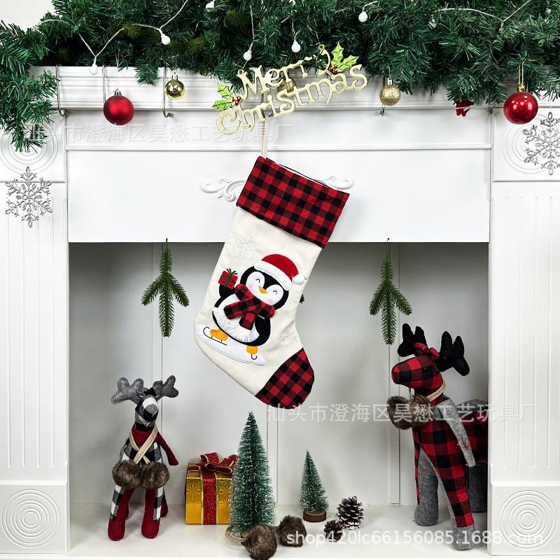 Christmas Socks Gift Bag Christmas Tree Ornaments Snowman Christmas Tree Pendant