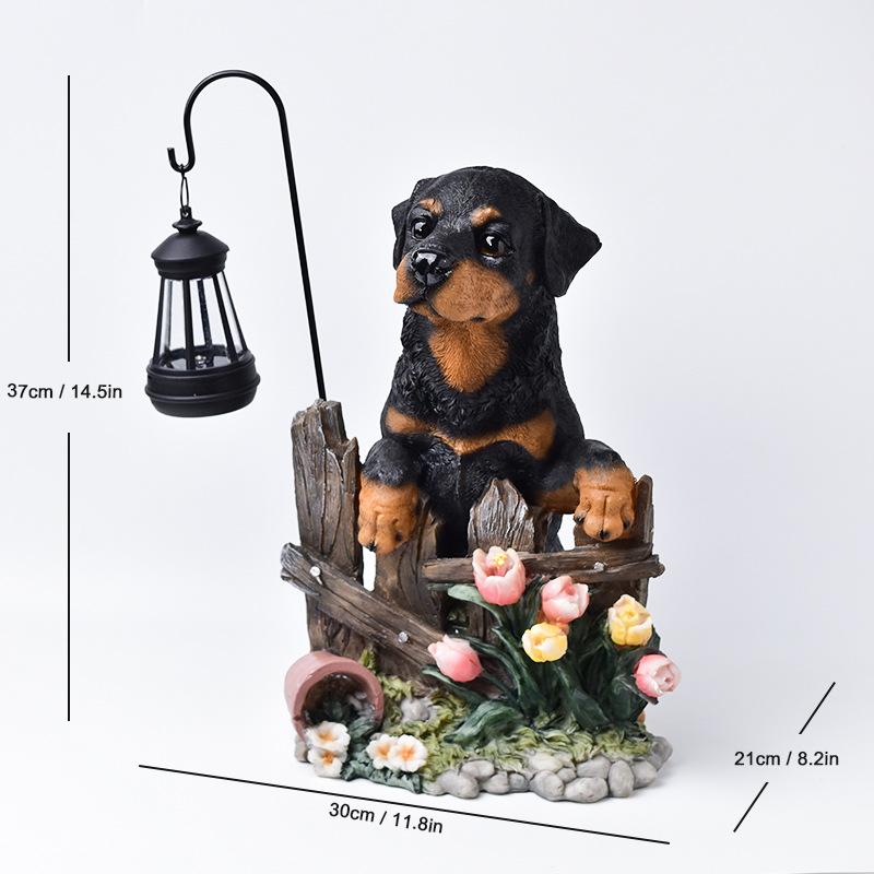 JYL TS/120,Flocked Elf Solar Garden Night Light American Figurine for Villa Outdoor Garden Resin Craft