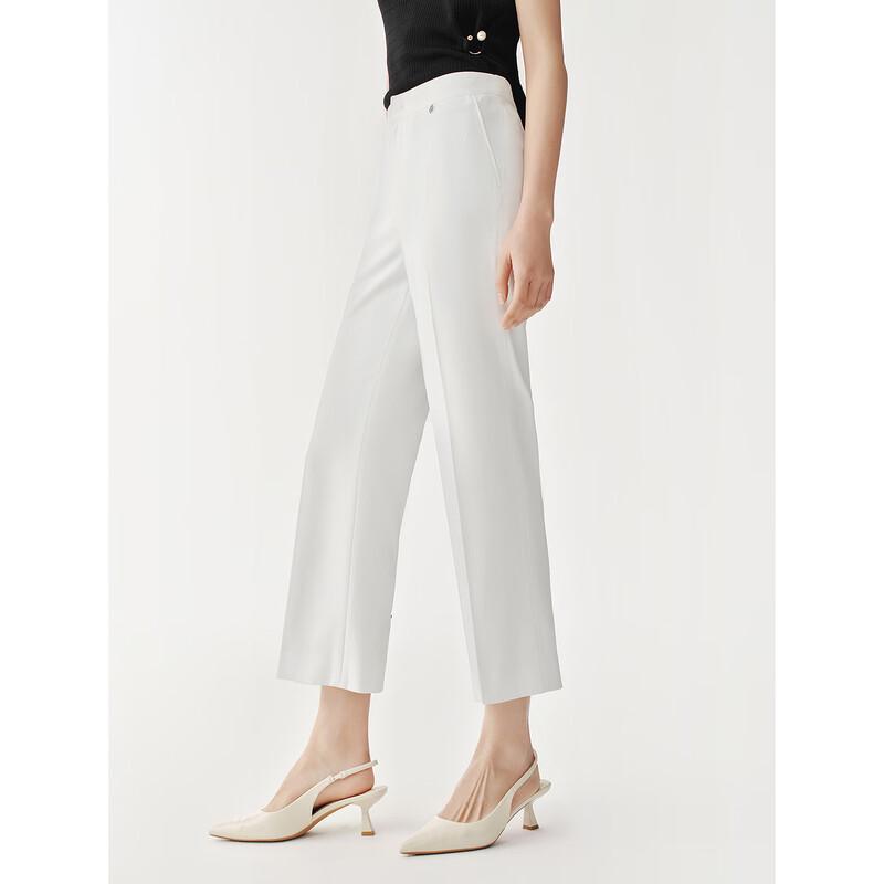 JUZUI Women's Four-Way Stretch Micro-Flare Ankle Pants