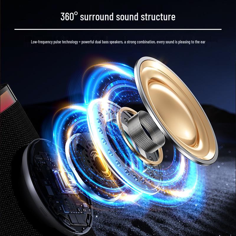 High-Quality Sound Portable Outdoor Bluetooth Speaker with Colorful Light Effects and Card Slot W17