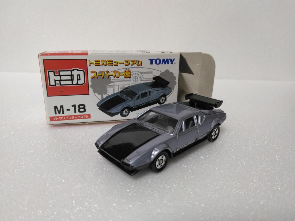 Tomica Museum M-18 DeTomaso Pantera GTS, Gray, Die-cast Minicar, Clear Case Included