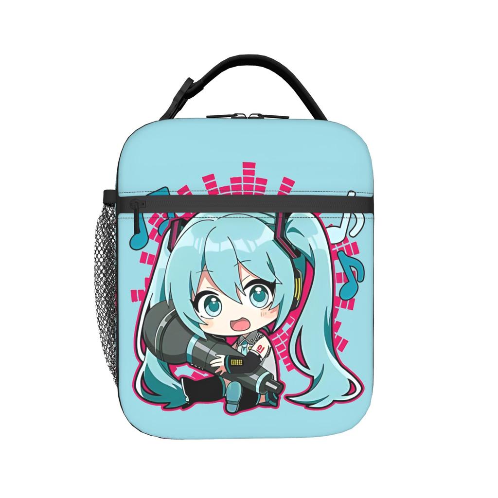 Hatsune Miku Insulated Lunch Bag for Men Women Storage Food Box Leakproof Cooler Thermal Lunch Boxes For School Office