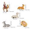 Christmas Nativity Figurines Resin Nativity Scene Statue with Stable Holy Family Statue Table Centerpieces Home Decors