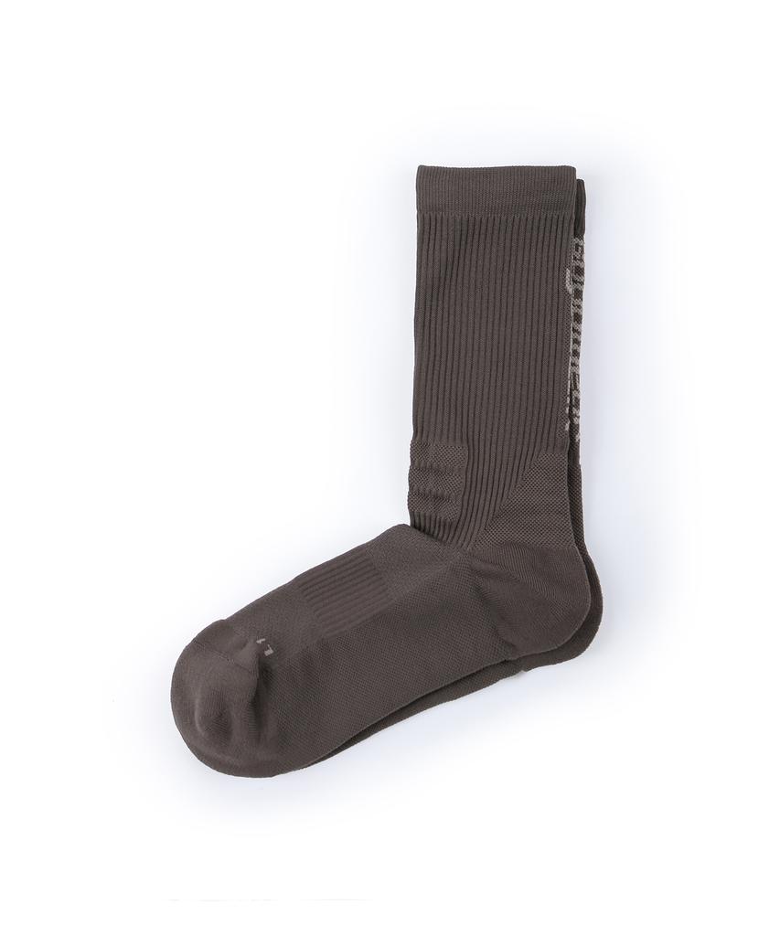 Goyoweeo Support Running Crew Socks (Brown Gray)