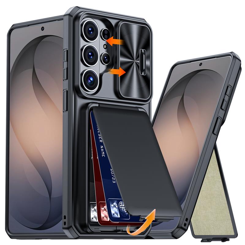 Per Custodia S26 Ultra Portafoglio Porta Carte Rfid Copri Fotocamera Protezione Integrale Robusta Antiurto Silicone Custodia Protettiva per Telefono 2026 Nuovo