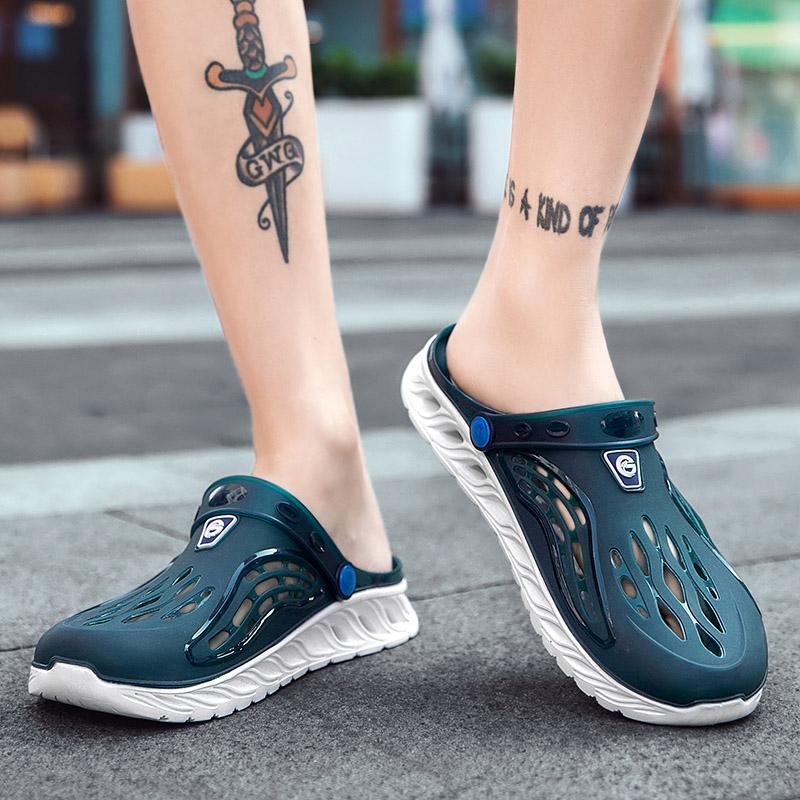 Men's Casual Sandals Breathable Comfortable Versatile Men's Slippers Fashionable Trendy Non Slip Flat Shoes for Men Slippers