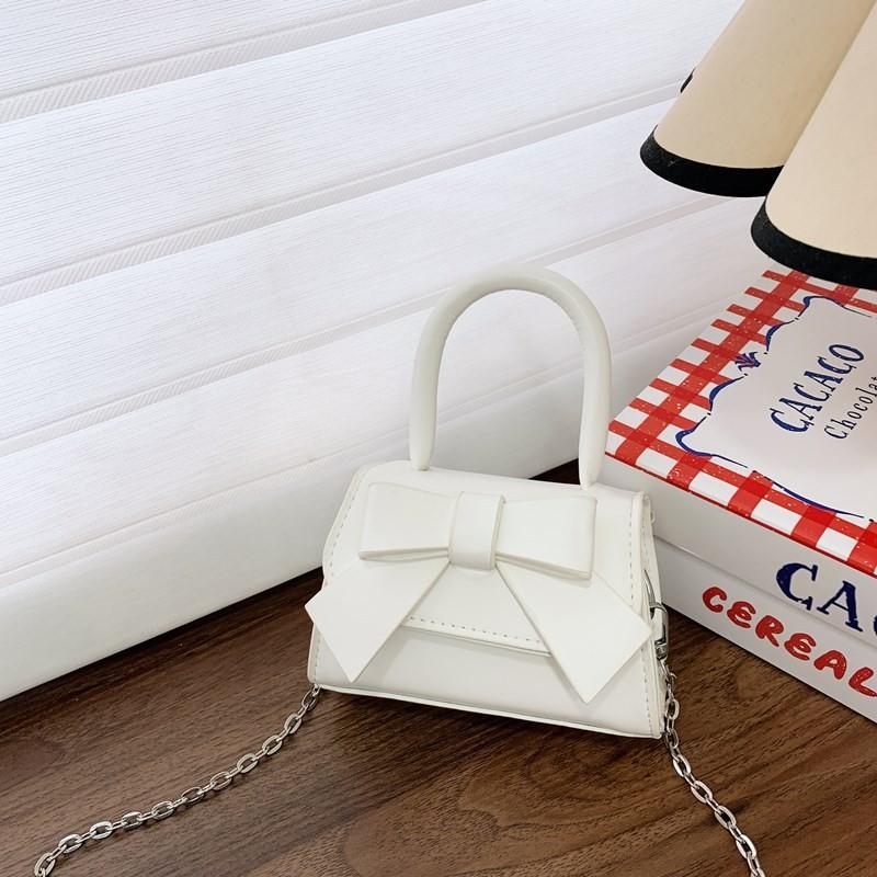 Childrens Pu Mini Shoulder Bag With Butterfly Bow For Daily Use