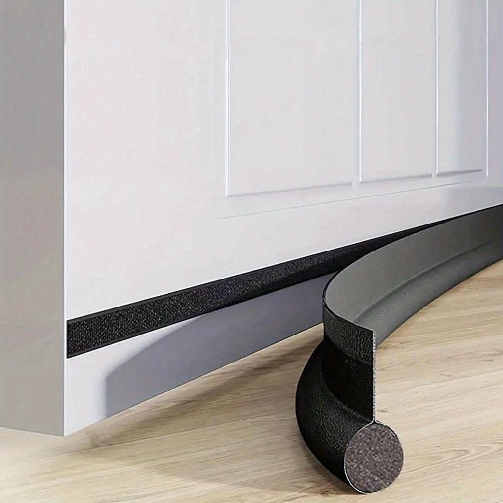 1pc Door Bottom Sealing Strip, Adjustable Weatherstrip Under Door Draft Stopper, Anti-cold One Side Foam Blocker, Weather Strip
