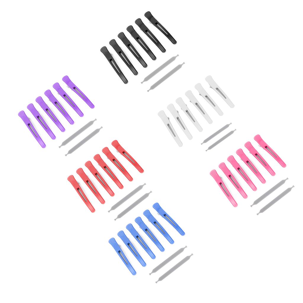 6Pcs Professional Hair Clips Non‑Slip Dividing Duckbill Hair Clips for Hair Cutting Styling