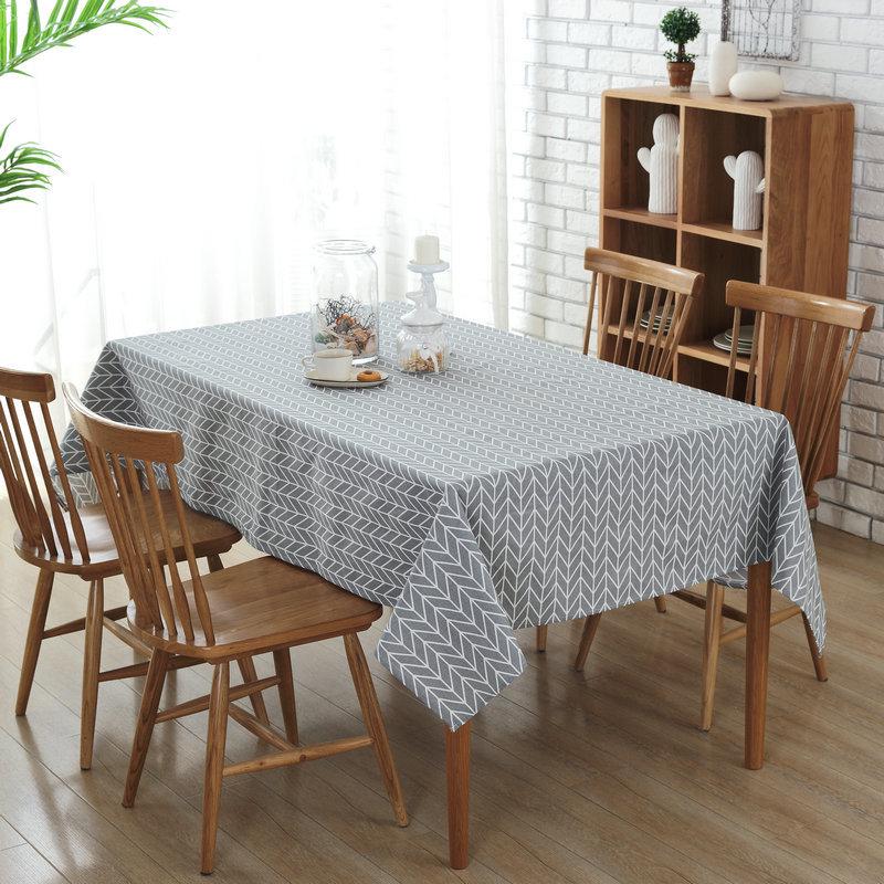 Japanese Fish And Geometric Arrow Tablecloth Coffee Tea Table Pad Meal Cloth Home Decor