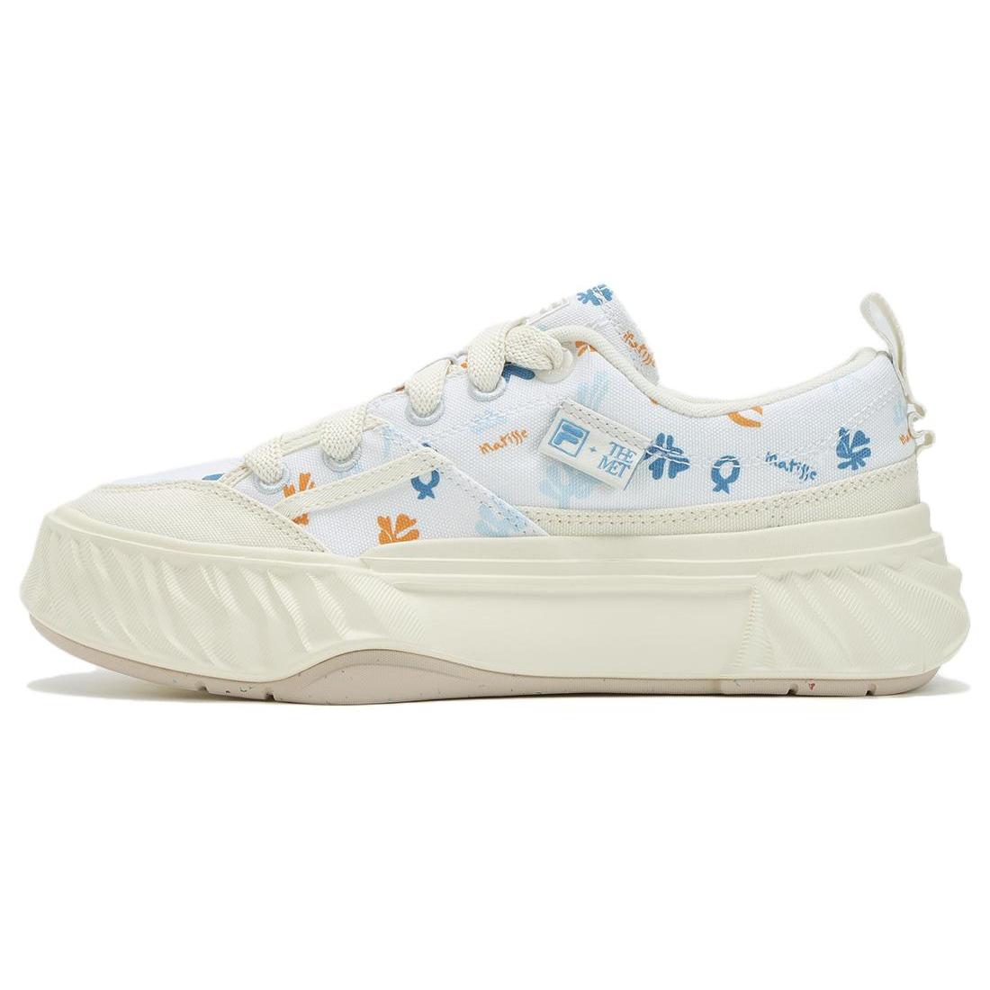 FILA Fosso MATISSE Low top Canvas Shoes Women s White Blue F12W332303FPW 38.5