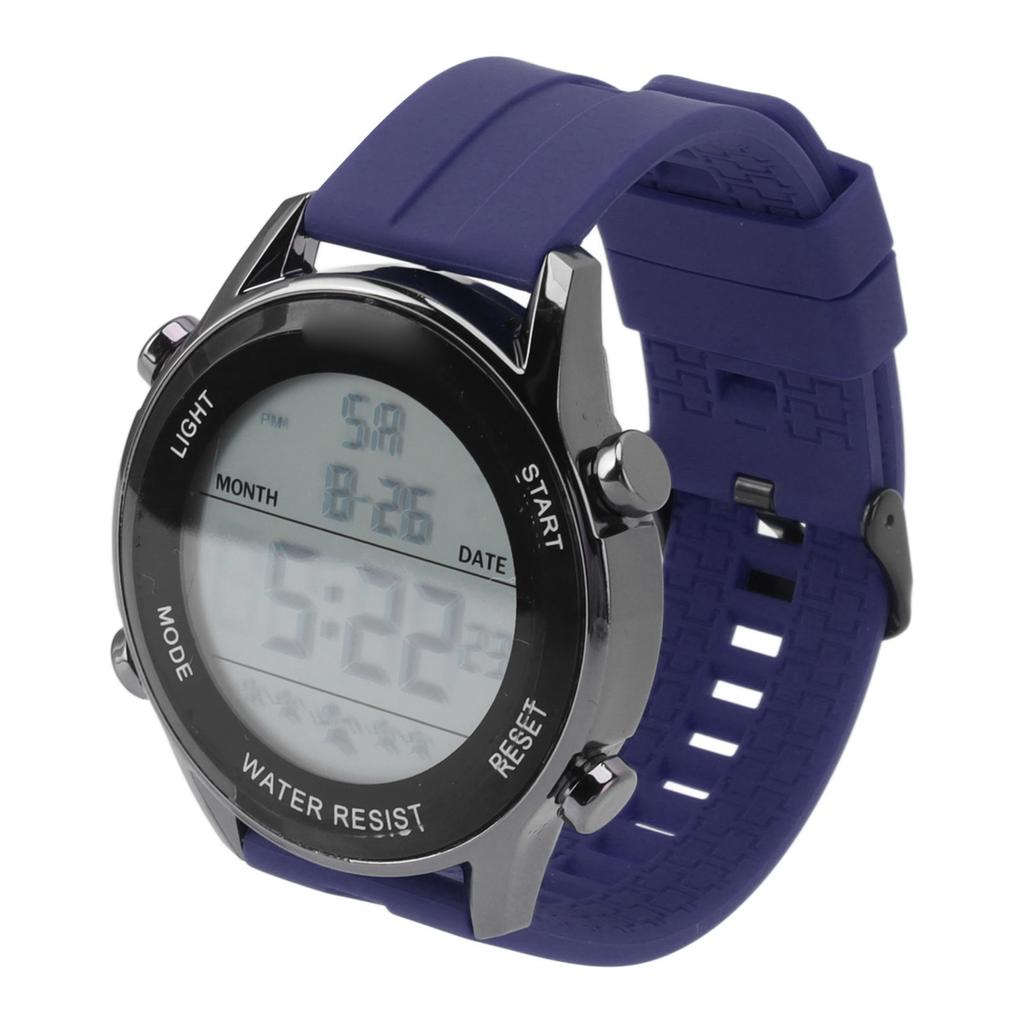 Sports Watch Digital Electronic Luminous Waterproof Large Screen Men Watch Silicone Watch Band for Outdoor Activities