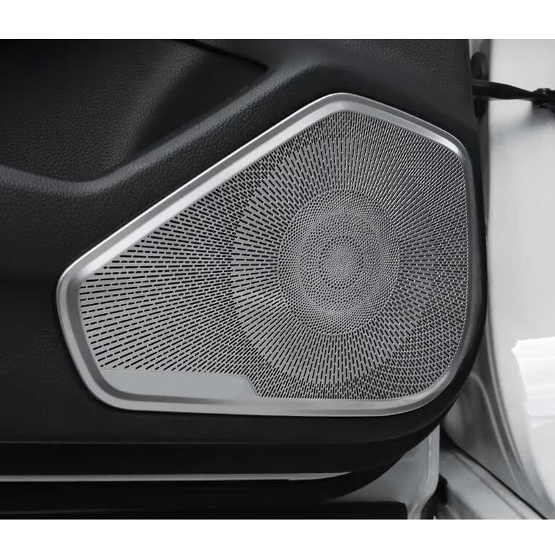 Car Inner Door Audio Speak Cover Stainless Steel Stereo Trim Accessories Cover Frame For Honda Civic 11th Gen   2024