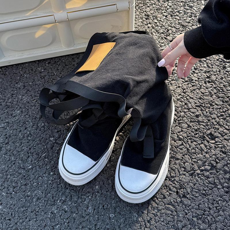 

Niche design sense high-top canvas shoes women s new autumn and winter tube pants tube stacking boots thick-soled short boots 40 чорний