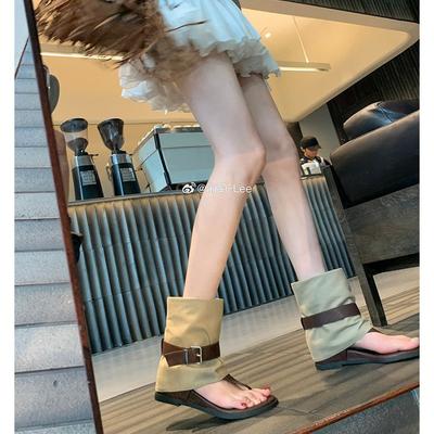 ~ Height Increase 4.5cm~ Be Careful with Color Matching, Belt Buckle, Toe, Spice Girl Medium Tube Cool Boots