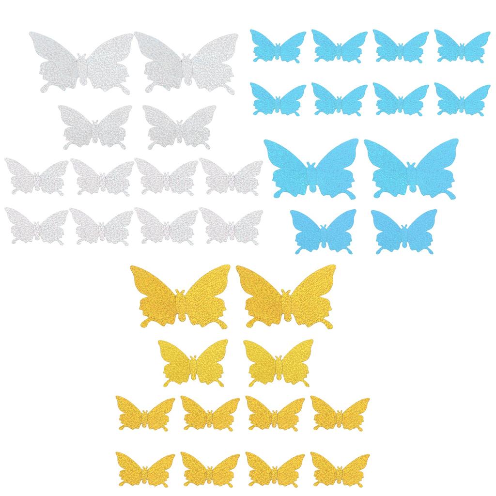 12ks/sada 3-rozměrná samolepka Simulace Flash tapety Obývací pokoj Svatební nástěnné umění pro domácnost