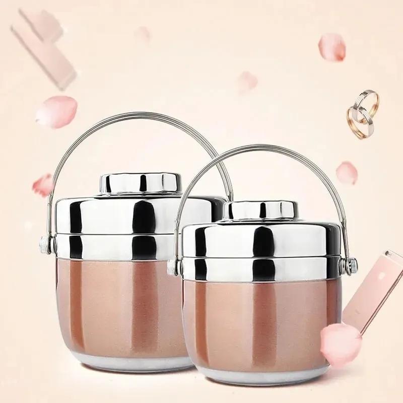 Bento Box Food Thermal Jar Ulation Soup Thermos Bag Portable Stainless Steel Leak-proof Tableware Lunch Storage Container