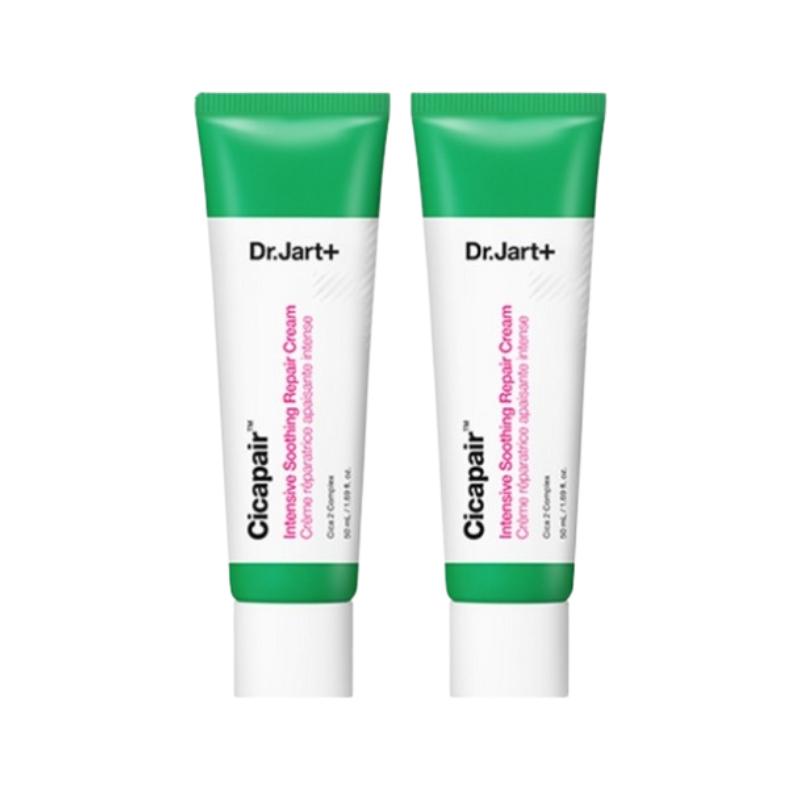 Dr.Jart+ Cicapair Intensive Soothing Repair Cream 50ml × 2 Bottles | Rich Moisture Cream for Sensitive Skin | Cica Complex Daily Care 50ml x 2