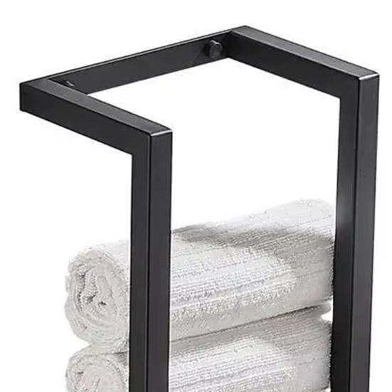 Wall Mounted Vertical Towel Rack Roll Paper Organizer Strong Load-bearing Easy To Install Bathroom Toilet Paper Holder