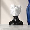 Elegant Hotel Exhibition Ornaments Modern Abstract Bust Statue, Man Portrait Sculpture, Minimalist Black And High End Aesthetic Decor White