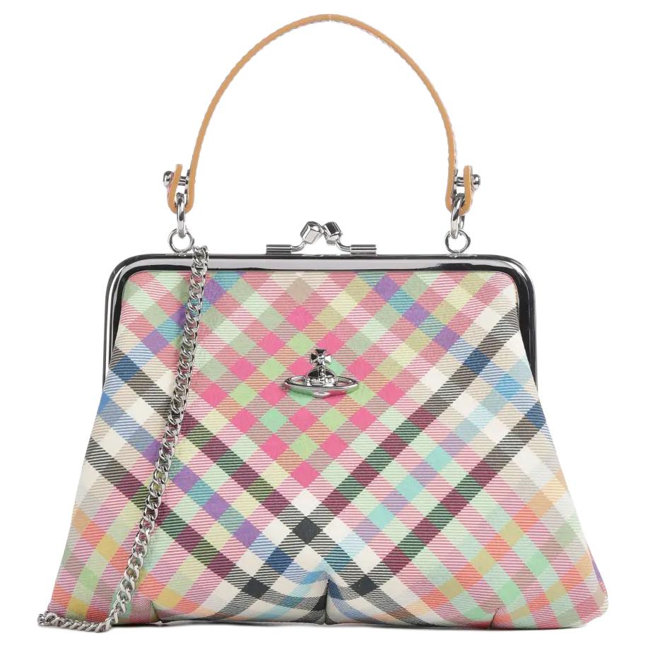 

VIVIENNE WESTWOOD Granny Frame Buccia DArancia Polished Silver Metal Accessories Faux Leather Handbag Women Handbags Multicolor 4B010007W-S001S-O315 Basic Set (Bag+Dust Bag)