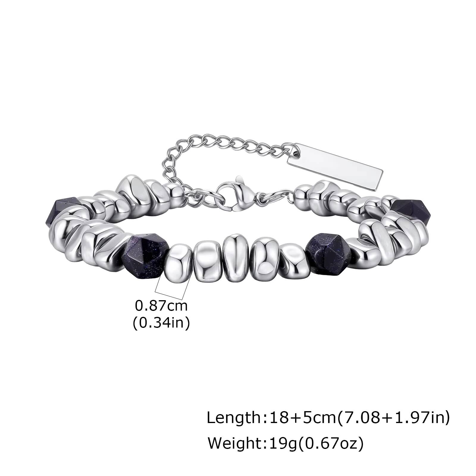 

Vnox Men s Stainless Steel Bracelets, Adjustable Beaded Bracelet Energy Luck Birthday Annivesary Jewelry Gift for Husband Father