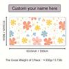 Custom Floral Beach Towel Personalized Name Colorful Flower Microfiber Bath Towels Soft Quick Dry Swimming Pool Lounger