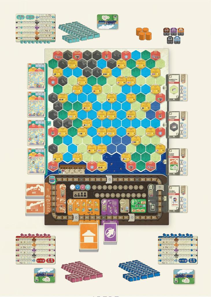 Arclight Railway Boom Ages Board Game (2-4 Players, 60-120 Minutes, 14+)