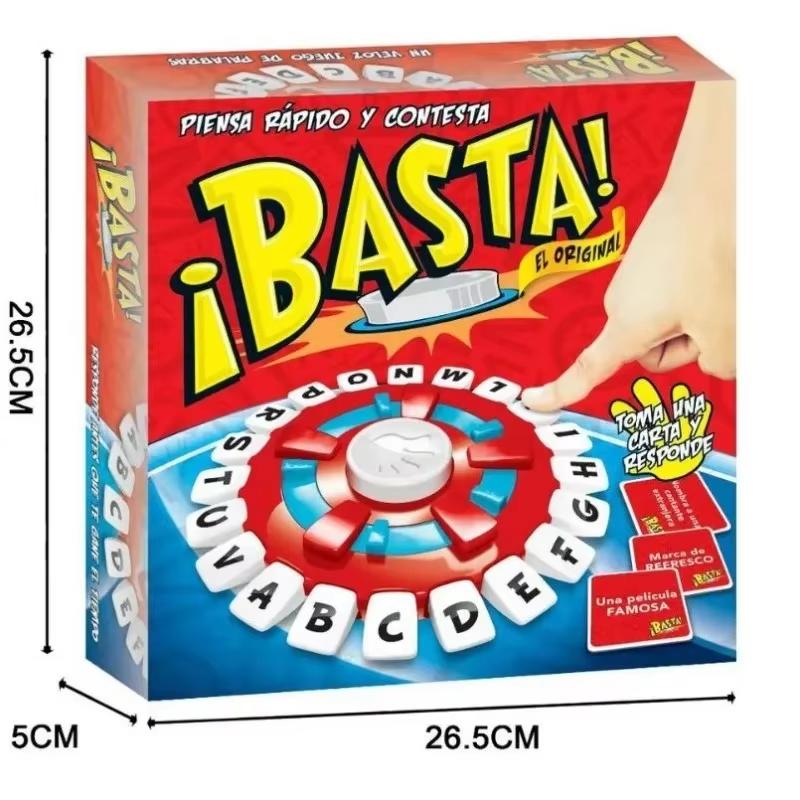 Basta Spanish Word Board Fast Paced Letter Vocabulary Game for Family Toys Nights Classroom Learning