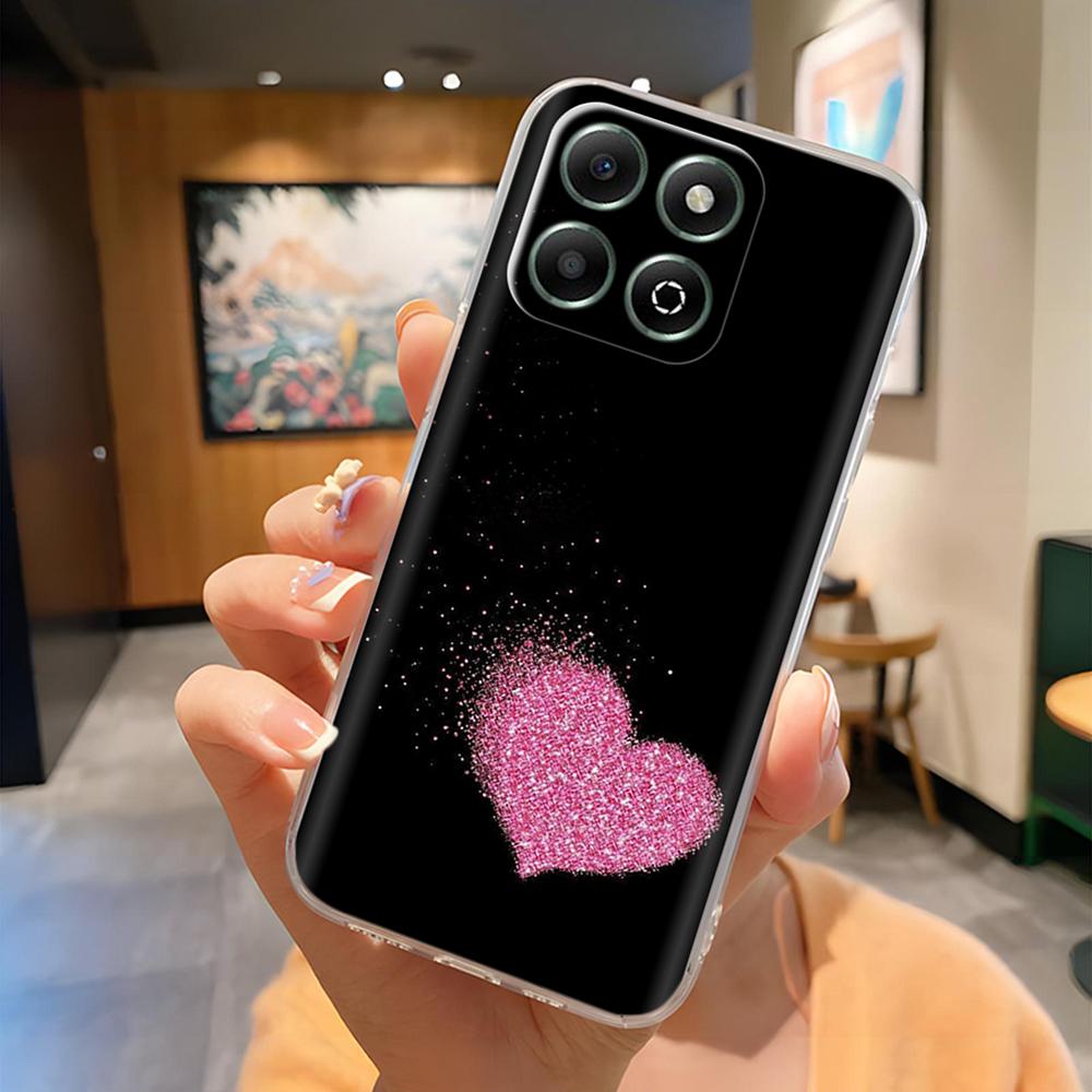 Honor X6B Kılıfı Sevimli Panda Şeffaf Arka Kapak Honor X6b JDY-LX1 JDY-LX2 İçin Şeffaf Silikon Tam Kapsama Telefon Kılıfı Coque