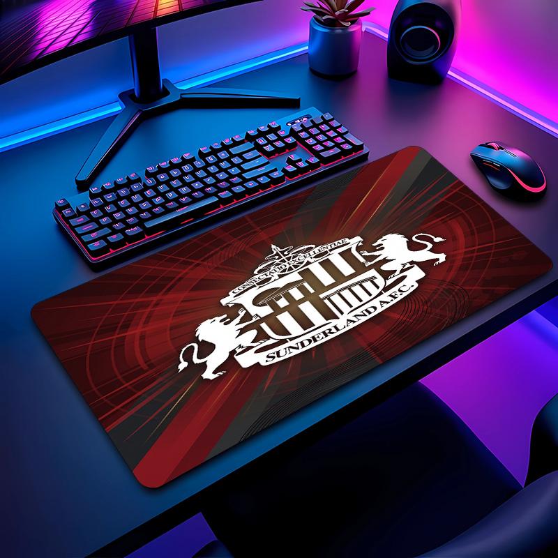 Sunderland Football Pattern Mouse Pad Non?Slip Rubber Base Gaming Mousepad For Desk Office Home