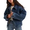Levis Wendbare Bubble Trucker Jacke Einreihig Langärmlig Jeansmantel Damenjacken Blau A5997-0000