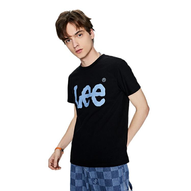 SS23 Letter Logo Printed Round Neck Short Sleeve T-Shirt Men Tops Black LMT0045193RX00FK11000