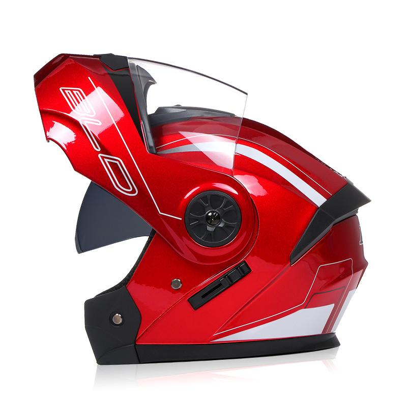 Electric Bicycle Helmet Motorcycle Full Helmet Double Lens Exposed Helmet Four Seasons Universal Summer Riding Helmet