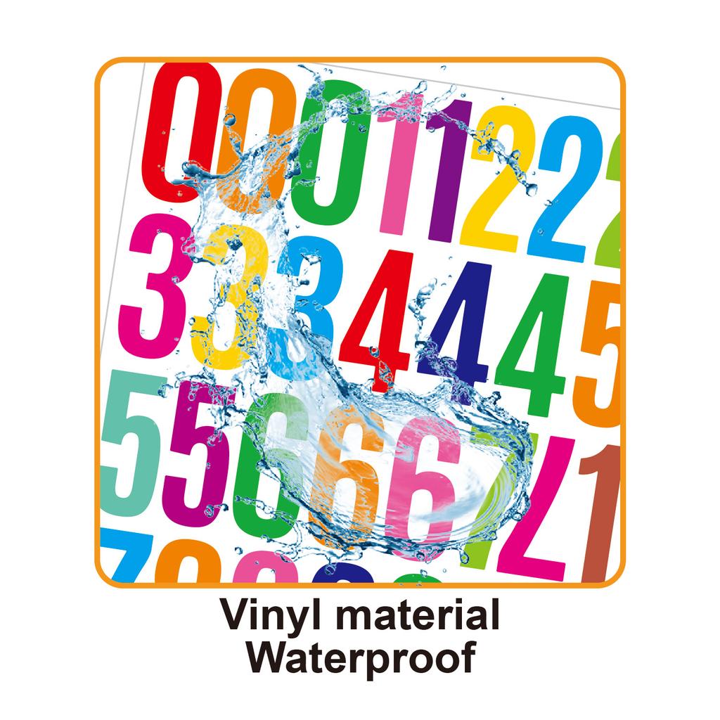 2-inch Digital Sticker Cut Die Self-adhesive Vinyl Vinyl Sticker Waterproof Number Identification Classification Digital Sticker