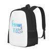 Ocean Vibes Pattern Design Bag Student's Backpack Ocean Vibes Blue Summer