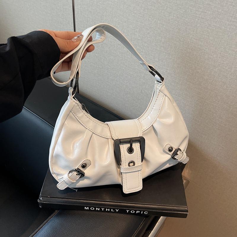 Y2K Retro Handbag Women's Bag, Fold Leather Armpit Shoulder Bag, Fashionable Vintage Handbags Purses, Temperament Woman Tote Bag