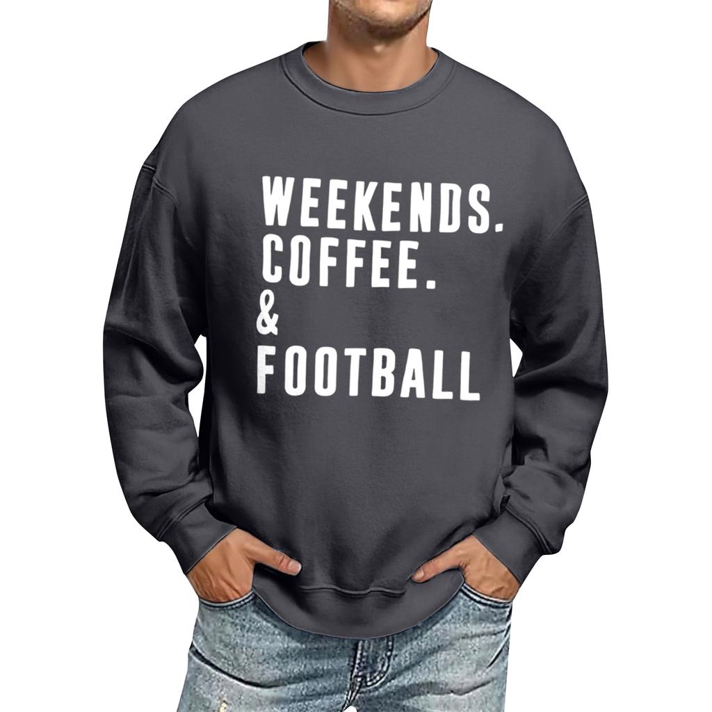 Men's Oversized Long Sleeve Crewneck Sweatshirt Casual Loose