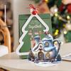 2D Flat Water Kettle Snow Hut Acrylic Desktop Decoratio, Christmas, with Base, Suitable for Wall Decoration, Porch, Room, Villa, Accents Home, Hallway