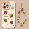 Capa de Celular Polka Dot M Bean Apple iPhone 17 Pro Max Nova 17 com Cordão 17 Pro Cartoon Air Soft Case